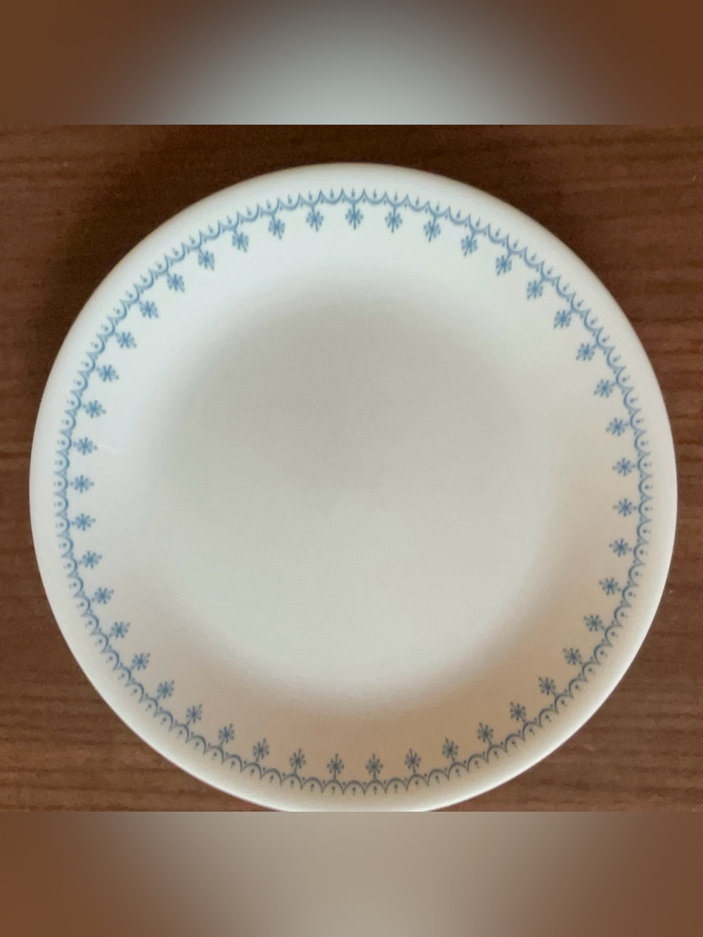 Vintage Corning Corelle salad plate in the Snowflake Blue pattern Set of 2